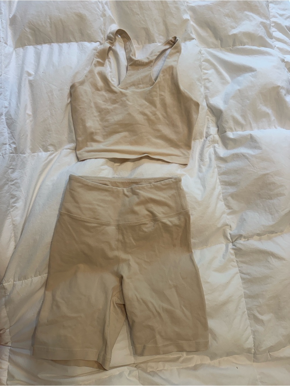 SET for sale. MATE the Label organic bike shorts and racerback crop tank - Picture 6 of 9